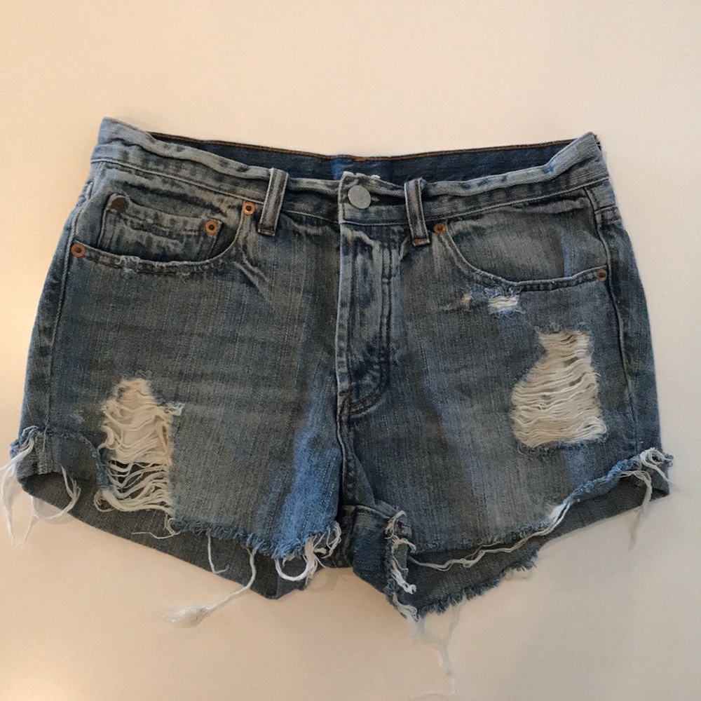 BDG Mid-Rise Tomgirl Denim Shorts